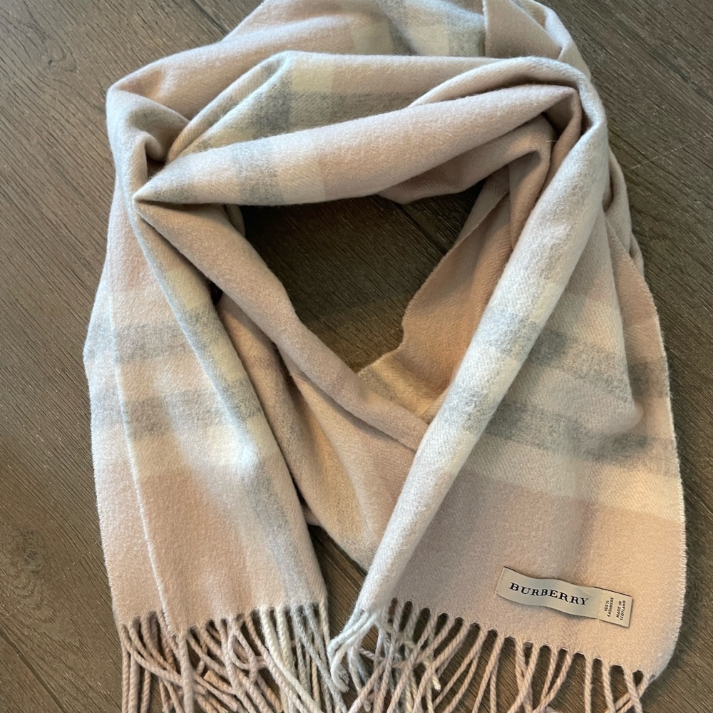 Authentic Burberry Classic Check Cashmere Scarf